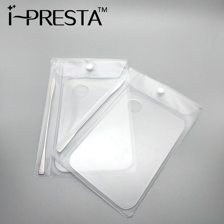 Cosmetic Mixing Palette and Spatula Transparent Clear Acrylic Makeup Palette