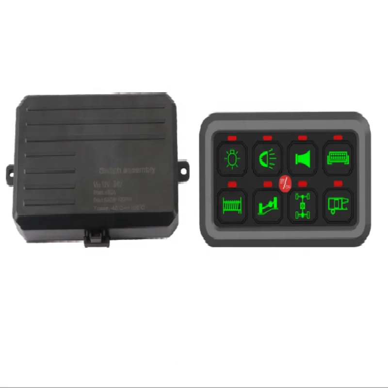 Панель переключателя автоматическая с регулируемой яркостью, универсальная электронная релейная система управления цепью для грузовиков, квадроциклов, мотовездеходов, лодок, фургонов, 8 каналов