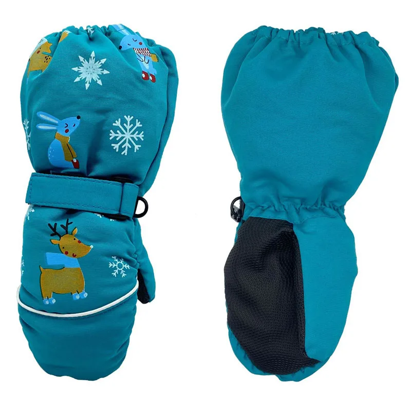 4-7 Year Old Water Resistant Warm Kids Winter Skiing Mitten