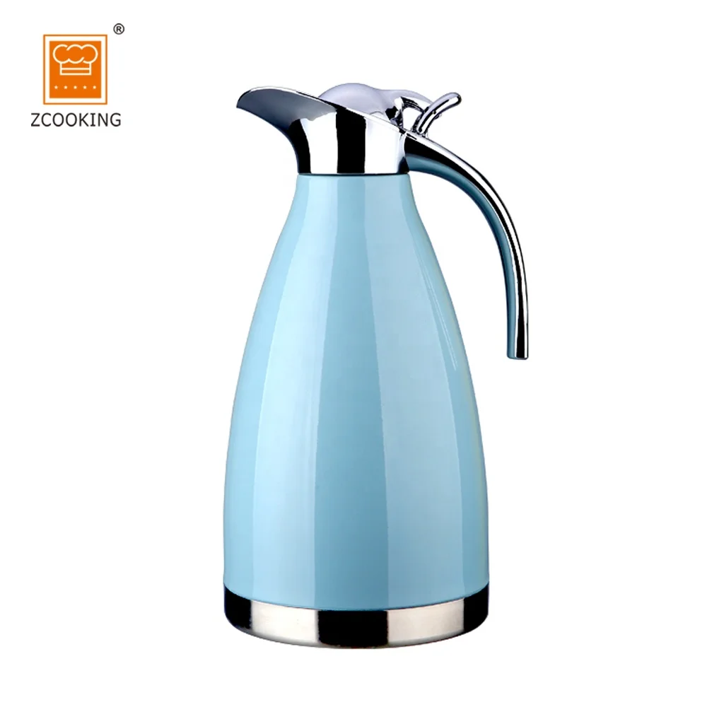 
Silver Coffee Tea Pot 1.5L Stainless Steel Double Wall Vacuum Insulated Pot Thermos Jug Hot Water Bottle 
