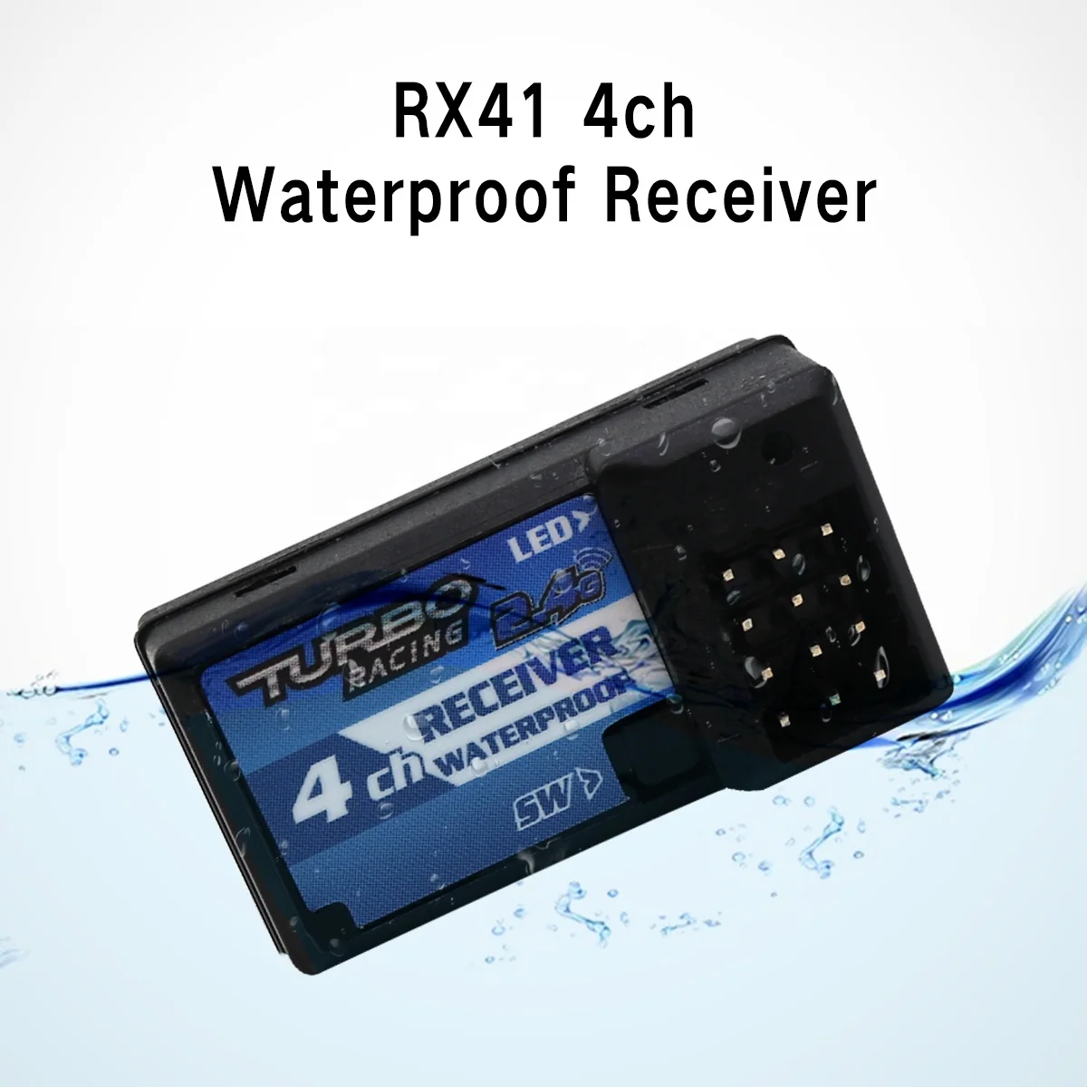 P52 Turbo Racing 91804G-VT 2.4GHz 4CH LCD Display Radio Transmitter Remote Controller with Receiver for RC Car Boat