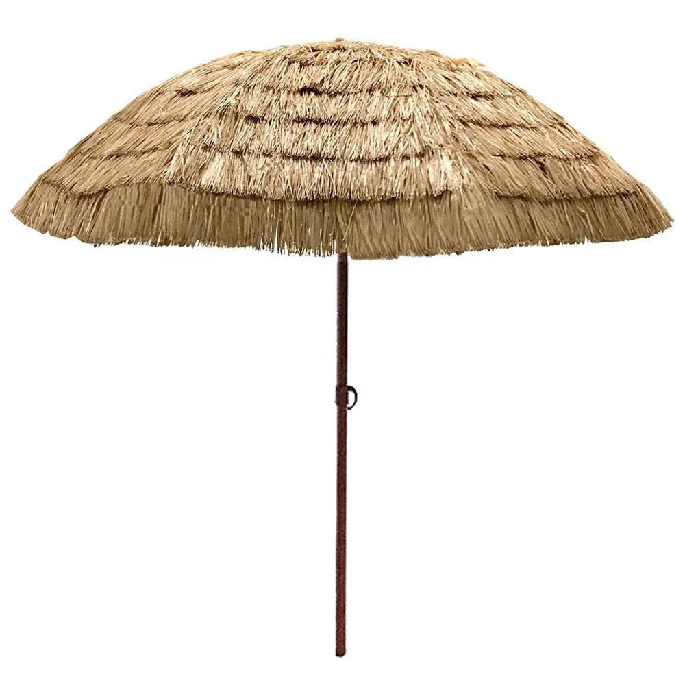 Hot Selling Custom Logo, Natural Thatch Tiki Outdoor Garden Umbrellas Hawaii Vintage Straw Roof Patio Parasols Umbrella/