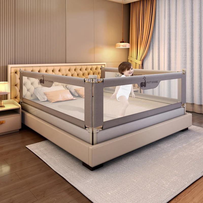 Easy Install 2m Twin Portable Railing Bed Rail Guard Children Foldable Side Rail Protecting Bed Barrier