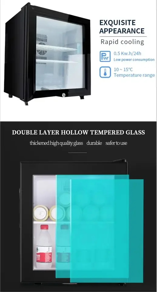 NUELEAD, оптовая продажа, портативный небольшой холодильник 55 Вт, гостиничный мини-бар, холодильник для гостевого номера отеля