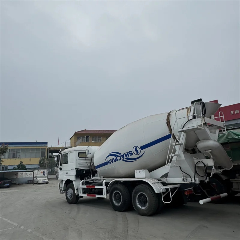 Used Delong mixing tank truck 12 cubic meter cement mixing tank 10 wheel commercial mixing transport vehicle
