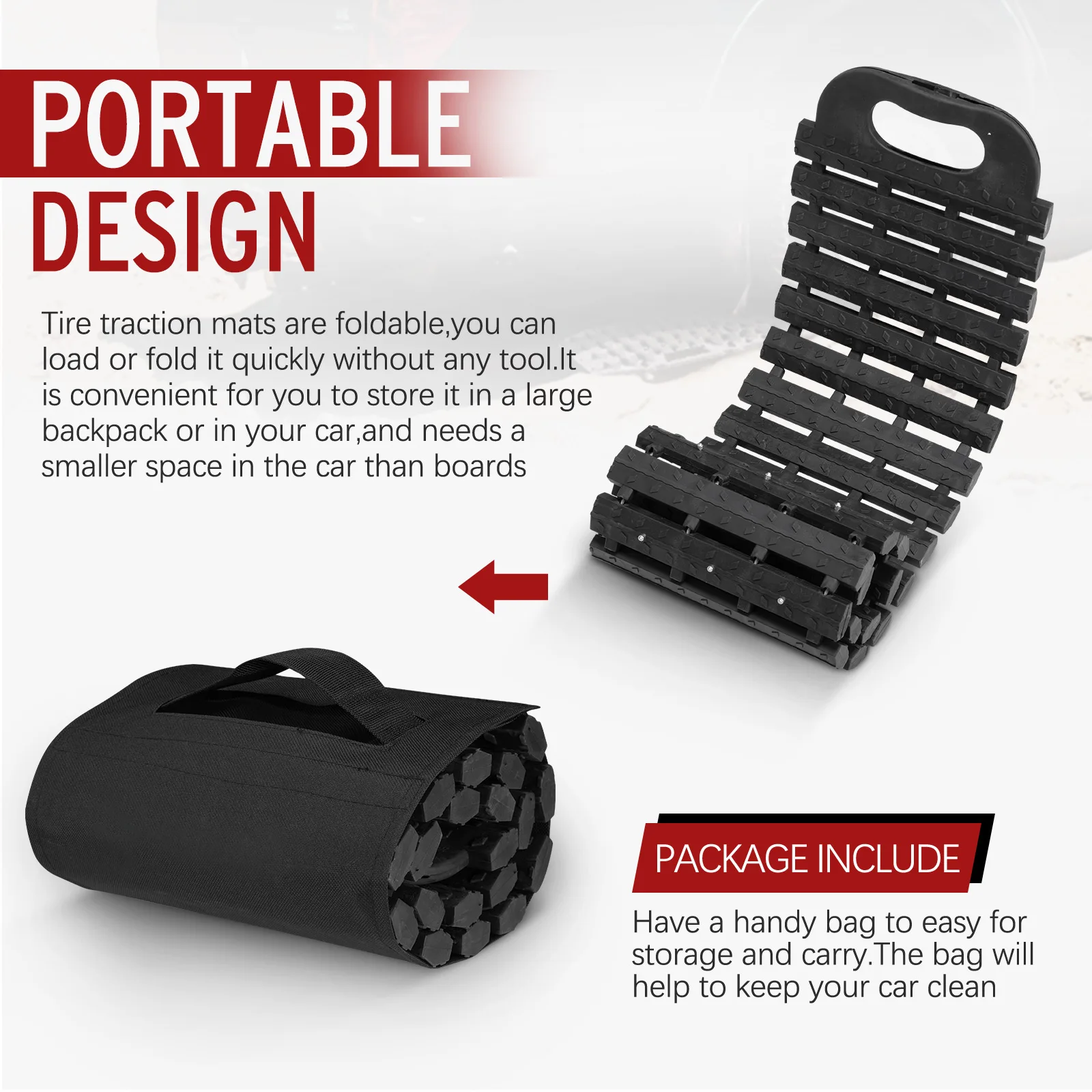 FIERYRED Tpr Sand Mud Snow Tire 4x4 Traction Boards Recovery Track