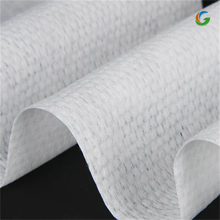 Golden Best Quality White Spunlace Nonwoven Parallel Embossed Rayon Viscose Polyester Cotton
