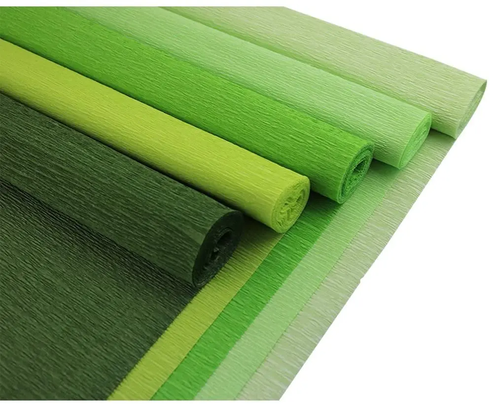 Premium Crepe Paper Rolls Colorful crepe wrapping paper for hand-made or gift packaging