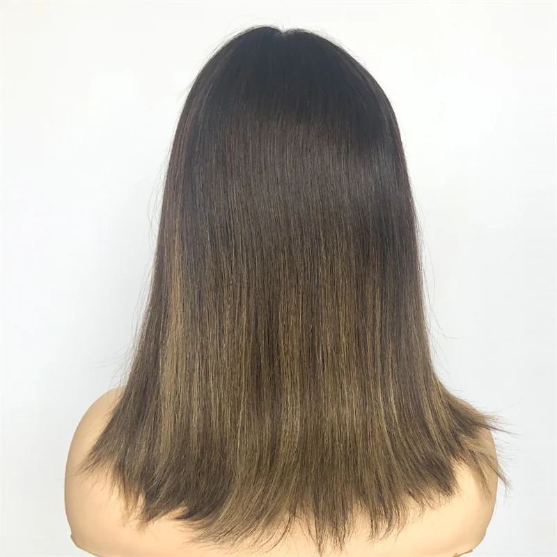 Шелковые прямые 100% бразильские натуральные человеческие волосы Королевский еврейский парик кружевной верх Кошерный женский