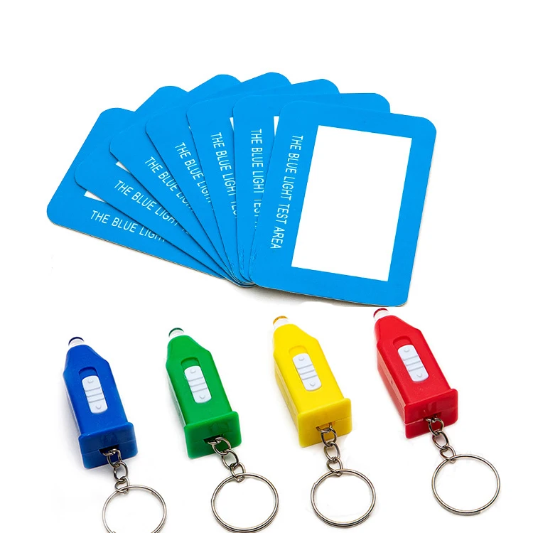 DOISYER 2021 Mini bullet anti blue light testing card test lamp test set