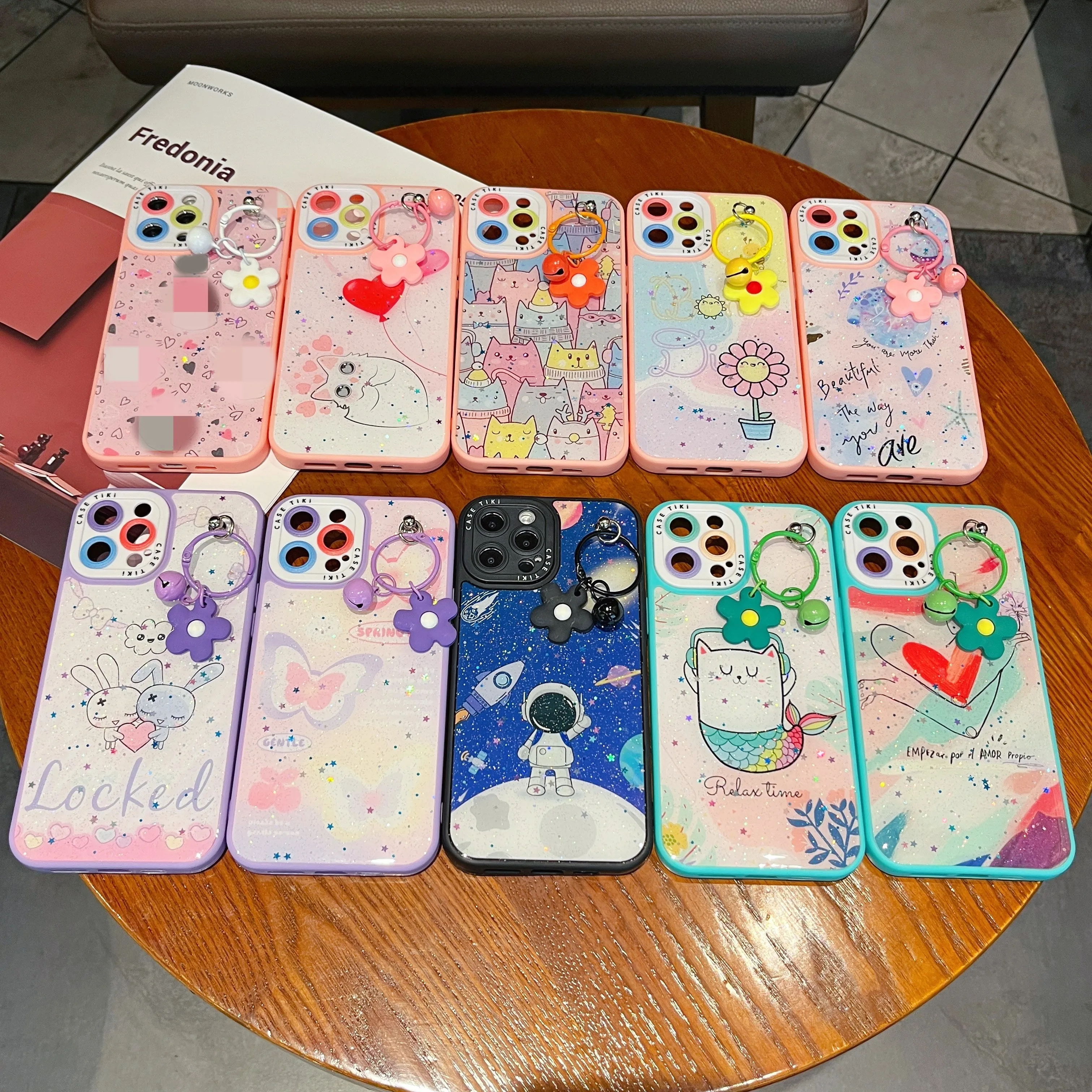 2024 блестящий чехол из эпоксидной смолы для iPhone 16 15 14 13 12 11 Pro Max