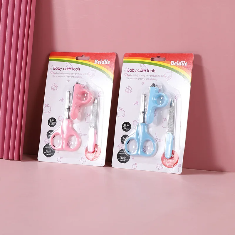 Infant Nail Clippers Scissors Hair Care Comb Set Newborn Booger Clip Nail Daily Care 5-piece Set Nail Supplies for Professionals