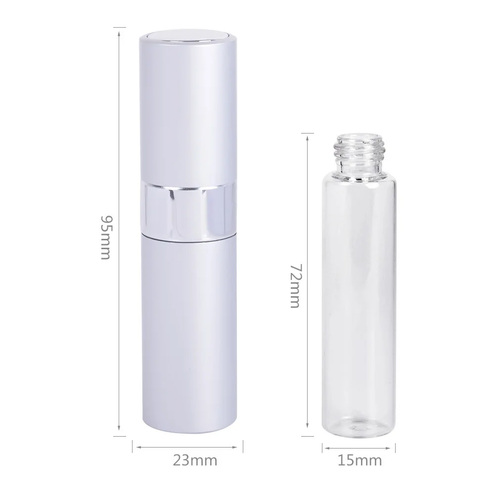 5ml 8ml 10ml Colorful Empty Luxury Twist Aluminum Perfume Atomizer Bottle