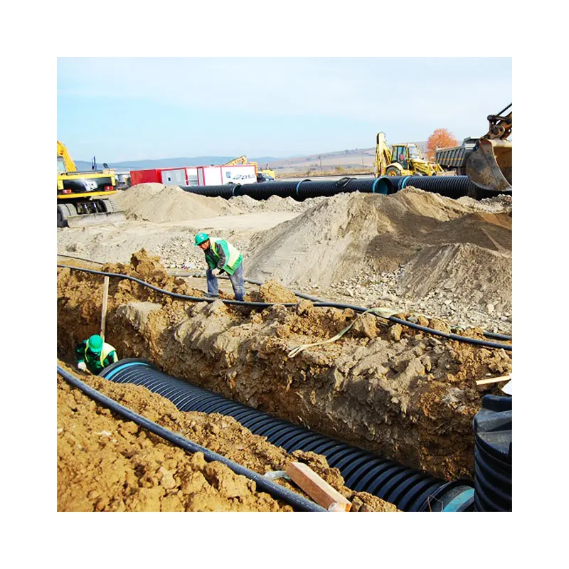 hdpe double wall corrugated pipe price list corrugated pipe coil fresh air duct 800mm hdpe double wall corrugated pipe