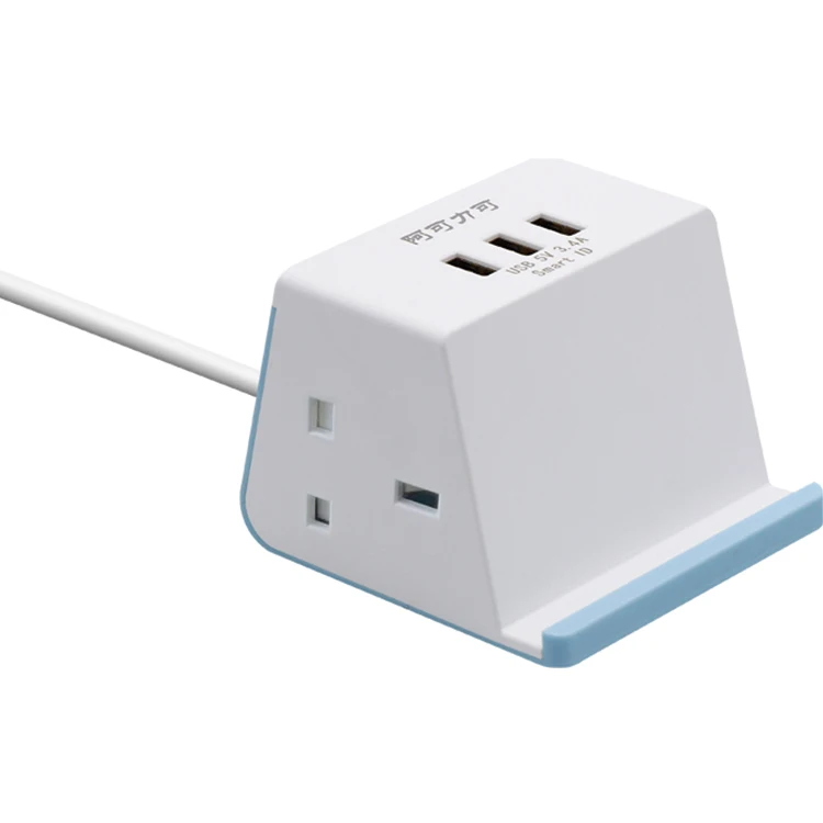 
Charger 2 Ac Outlet Usb Surge Protector Power Strip With Phone Holder 