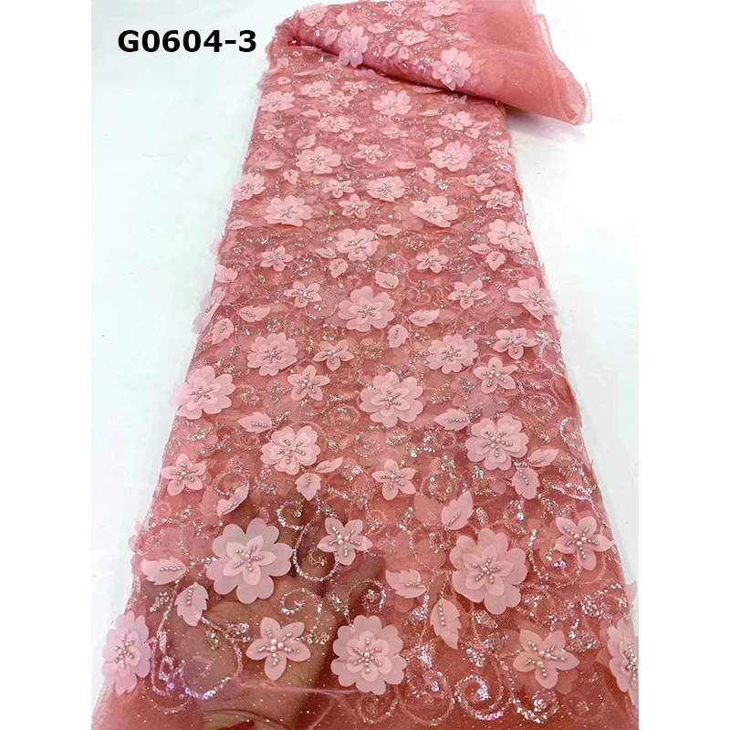 Multicolor Embroidery Lace french sequins net lace design with sequins and bead 5 yards for wedding