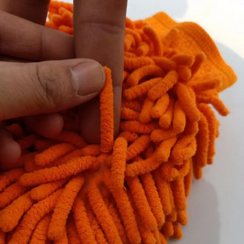Waterproof Auto Microfiber Chenille Cleaning Car Wash Mitt Microfiber Car Care Mitt Chenille Clean Gloves For Car