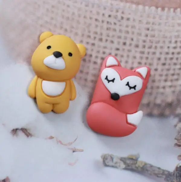 Manufacturer Resin Charms Supplier Crocodile Rabbit Resin Crafts Toys Cartoon Bears Flatback Cabochons