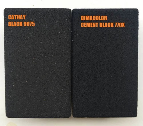 CEMENT BLACK 770X VS CATHAY 9675 FOR CEMENT BRICKS PAVERS TILES BLOCK CONCRETE COLOR ASPHALT