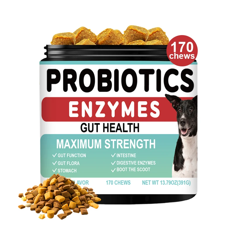 OEM Pet Probiotic Digestive Care Animal Medicine Skin Health Promoting Probiotic chews for Dogs