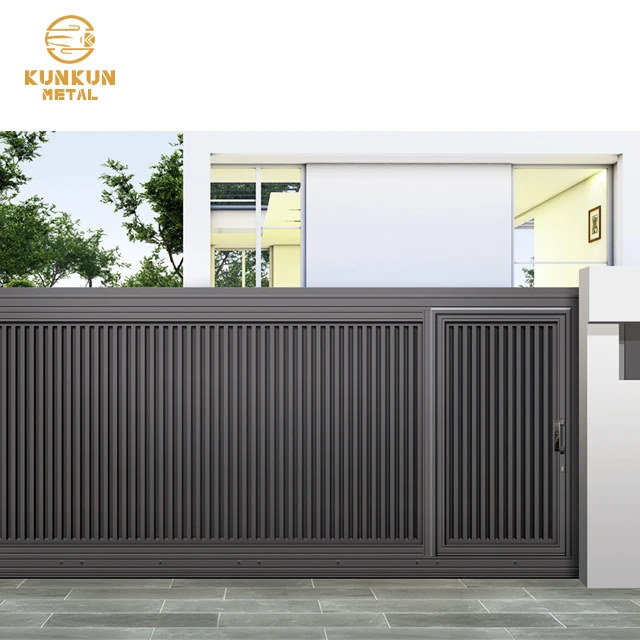customized designed latest style colour house powder coating sliding aluminum door aluminum main gate