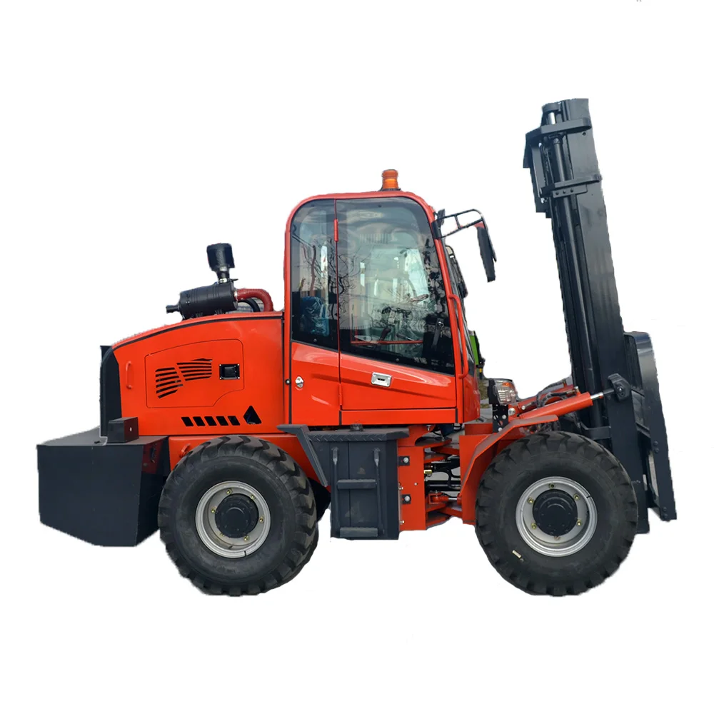 4 Wheel Off Road All Rough Terrain Forklift operation is simple New Diesel Construction Off-road Forklift With farm