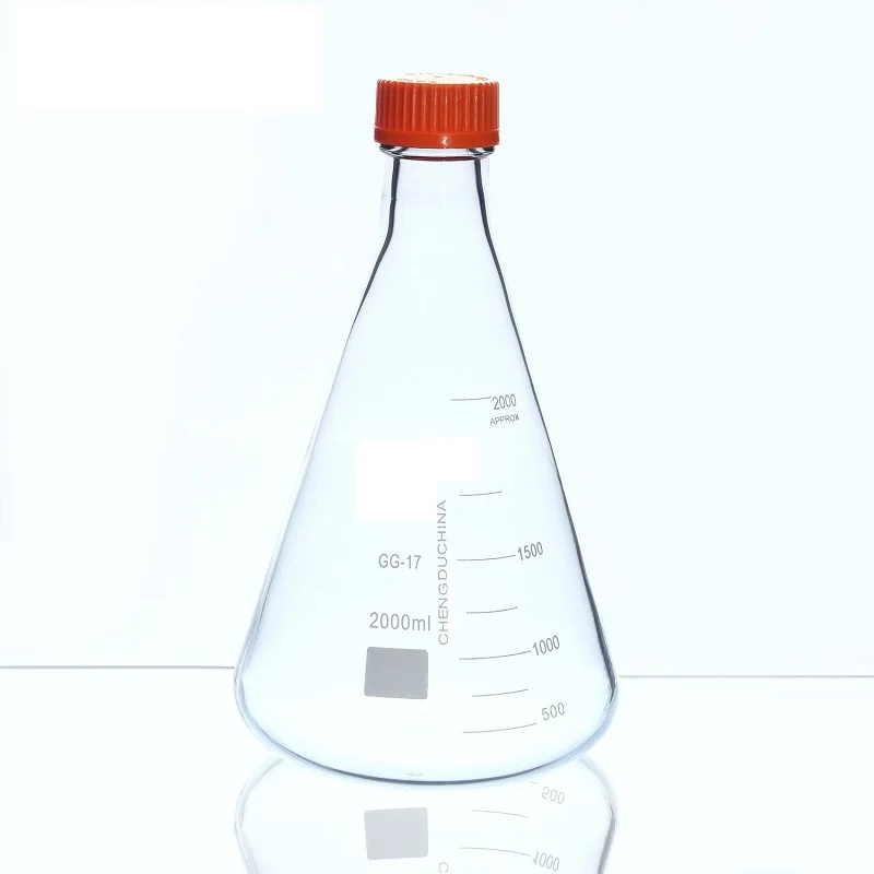 Hot Sales Wide Mouth 5ml 10ml 25ml 50ml 100ml 500ml 1000ml 2000ml Lab Erlenmeyer Flask Conical Flask