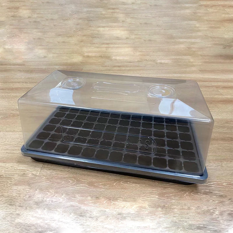Hydroponic System 72 Cells Plastic seedling tray seeder with Dome for Plants Growing