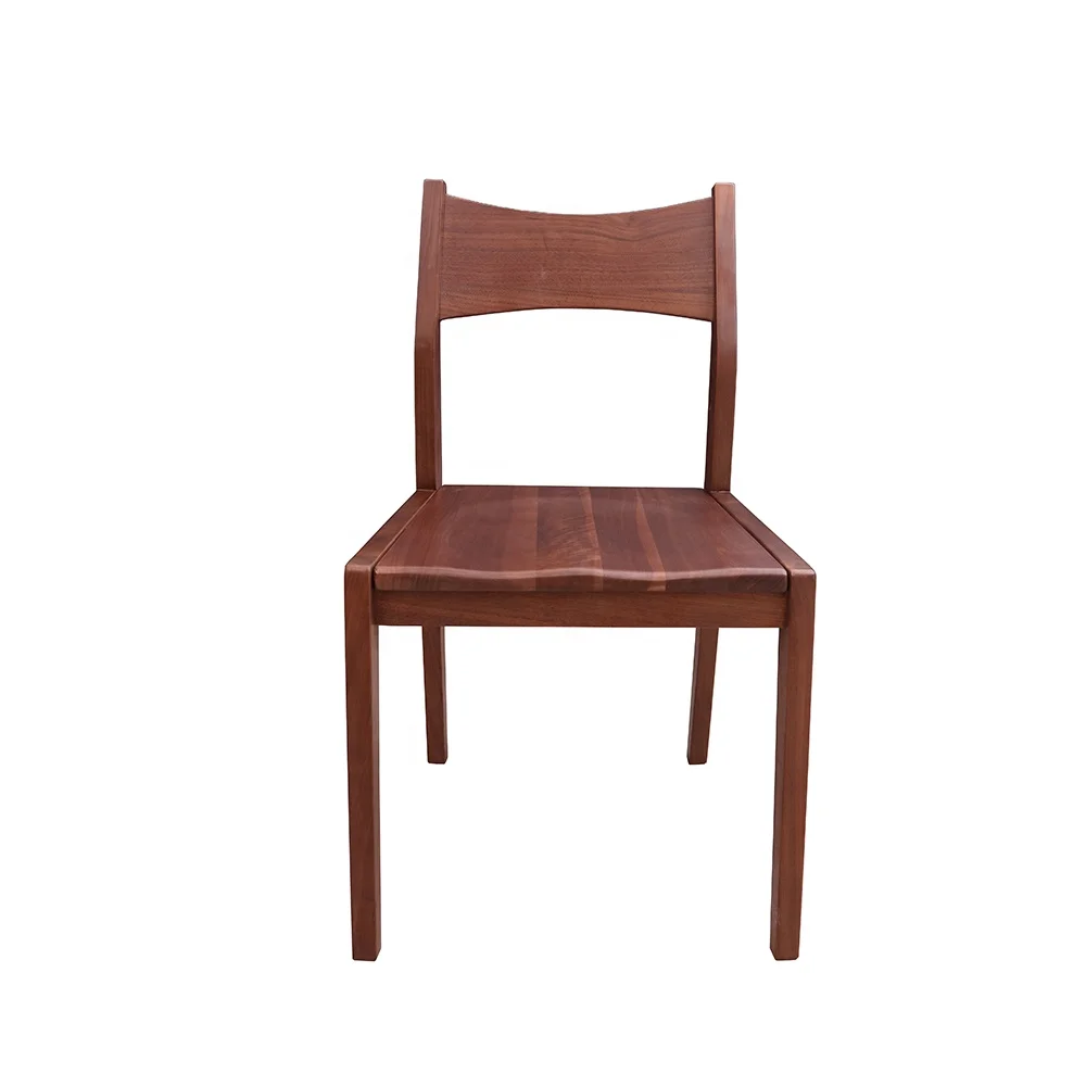 
Высококачественный твердый североамериканский деревянный обеденный стул из черного ореха, домашняя мебель с деревянным сиденьем для ресторана, мебель Ch 