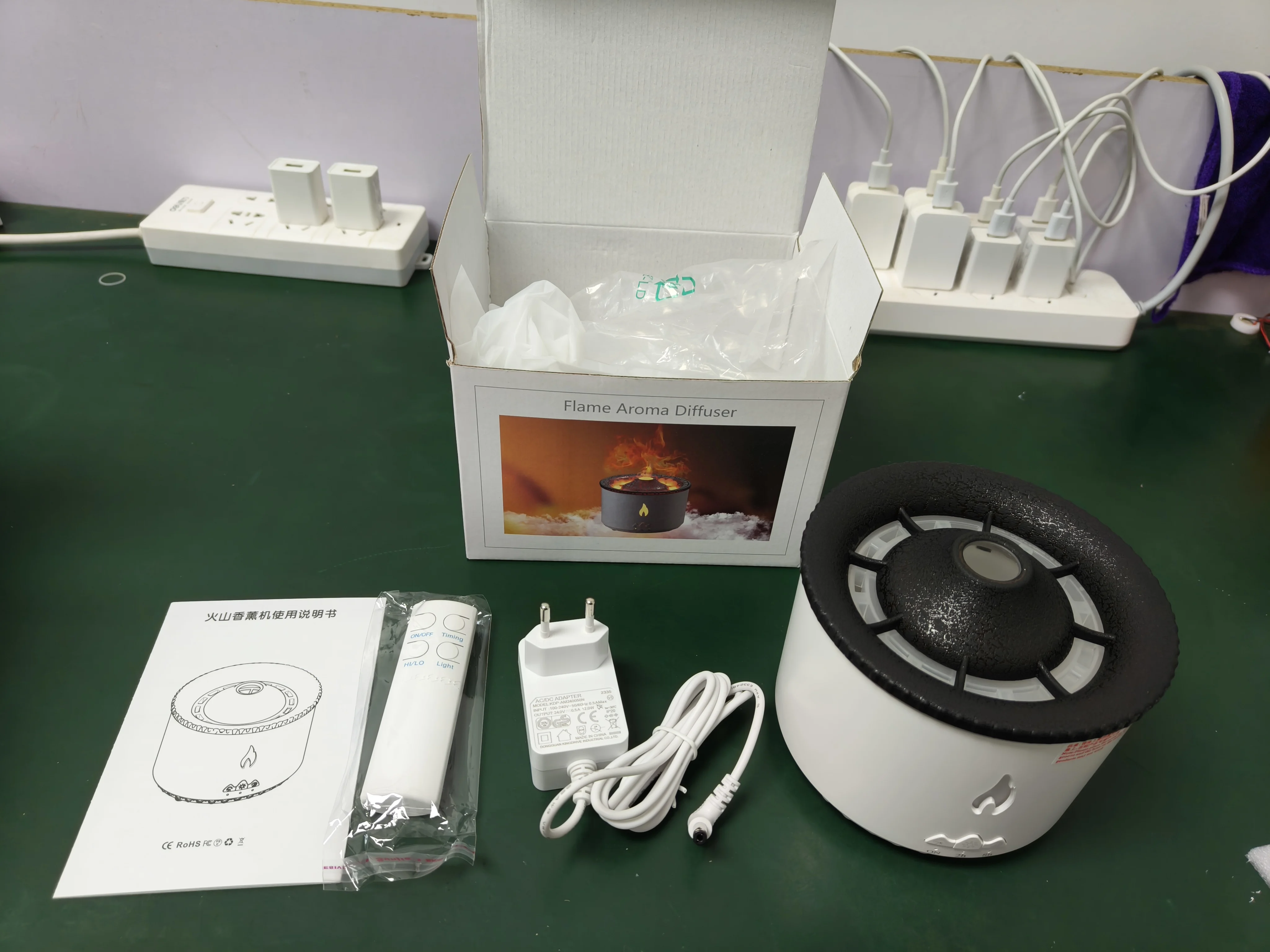 2023 Popular Home Appliance Air Fresher Essential Oil Volcano Aroma Diffuser Flame Volcano Air Humidifier