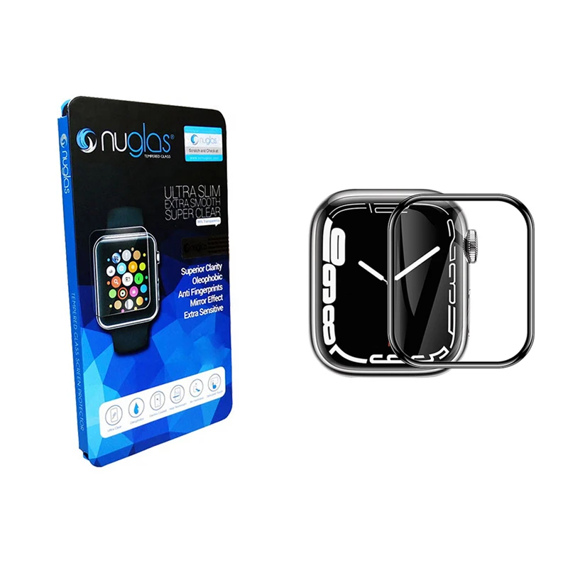 Nuglas New 3D full cover Tempered Glass For Apple Smart Watch 8 Glass Screen Protector