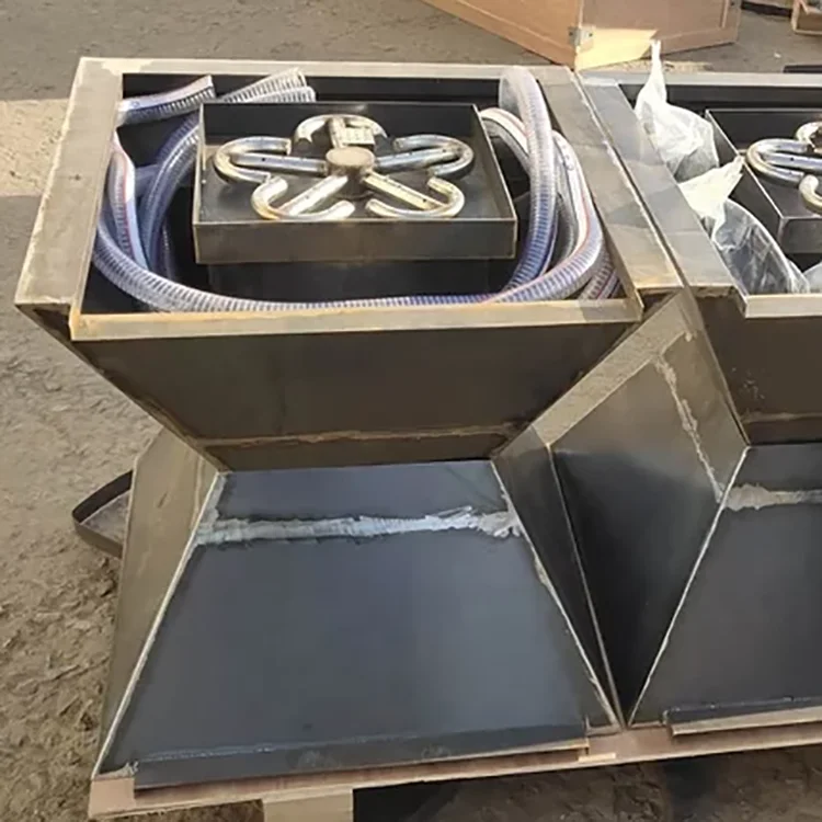 Corten steel fire pit waterfall fire bowl water outdoor pool with ignitor