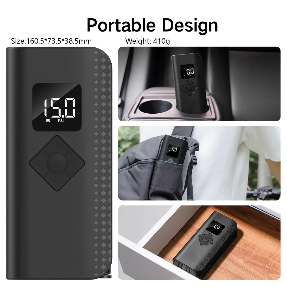 CYCPLUS portable electric wireless bicycle pump tire inflator car tyre pressure pump