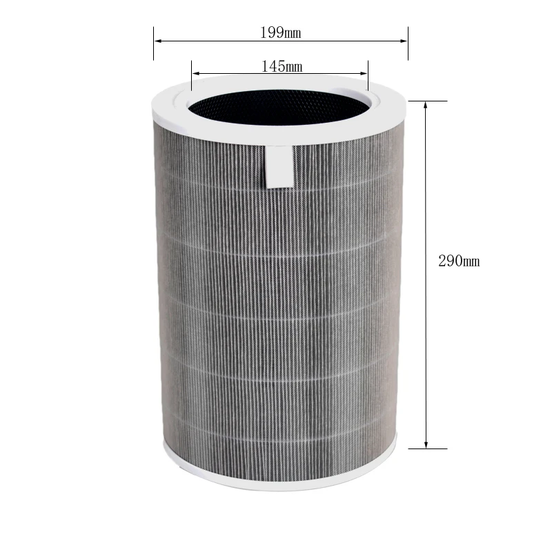 H13 Hepa air filter for Xiaomi 1.2.2S.PRO,3H,3C air Filter cylindrical HEPA filter replacement