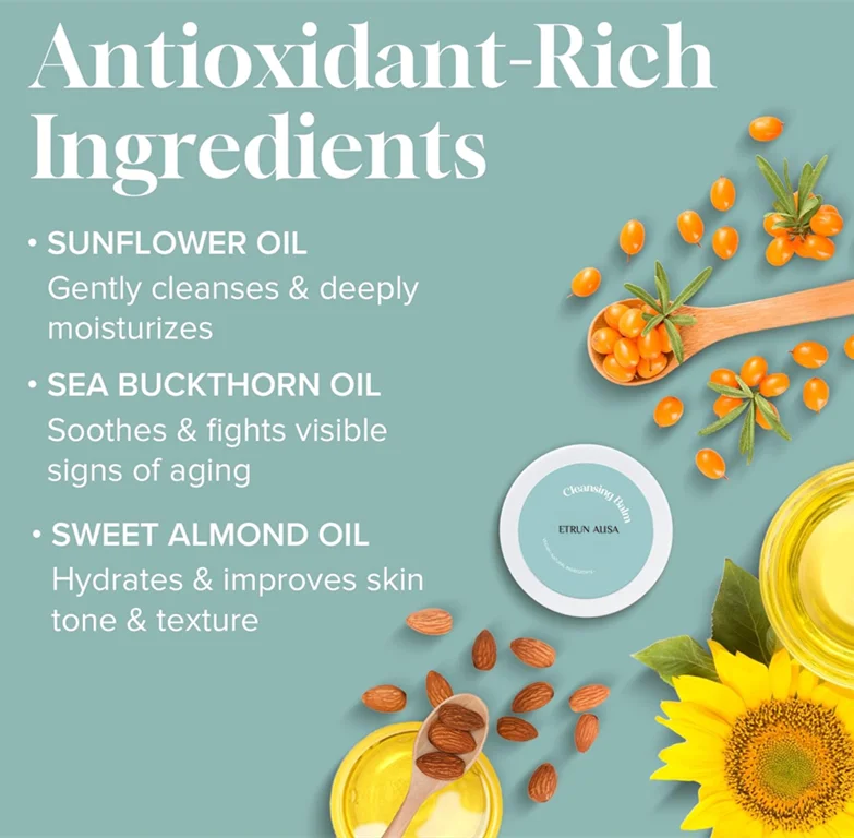 ETRUN ALISA Private Label Vitamin E Cleansing Balm Refreshing and non-greasy makeup removal for face eyes mouth