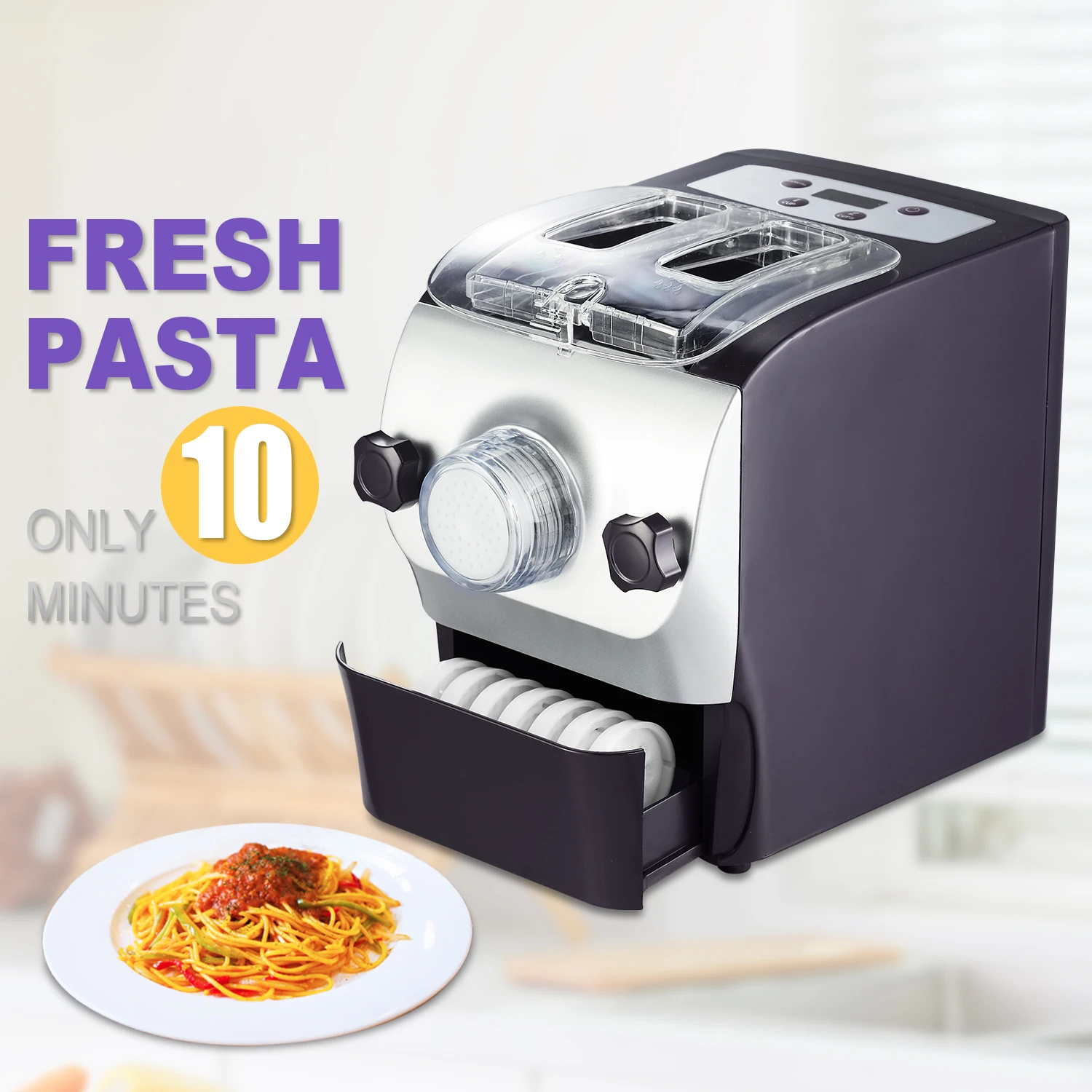 Home-use Spaghetti Ramen Macaroni Fresh Automatic Pasta Extruder Noodle Making Machine