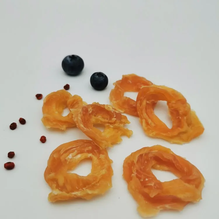 Low calories dog treats chicken ring private label pet snacks dog food supplier