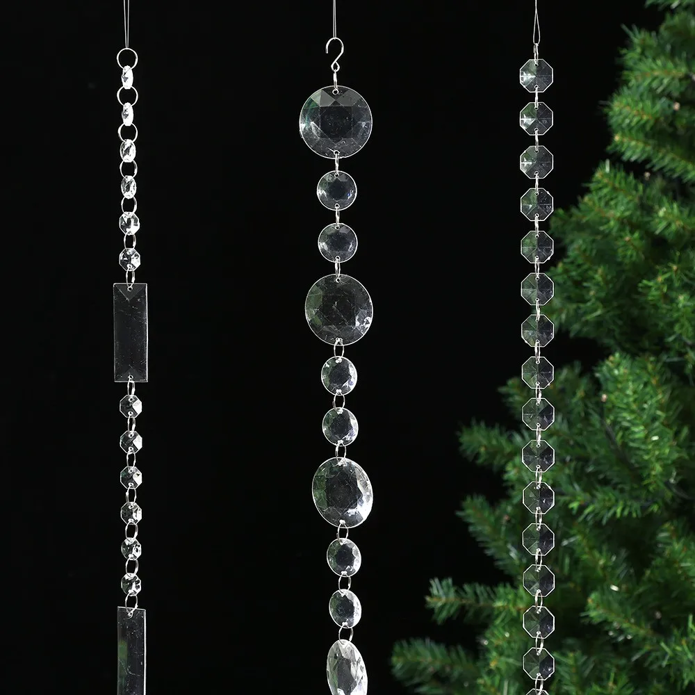 Clear Acrylic Crystal Bead Garland For Chandelier Hanging Wedding Supplies