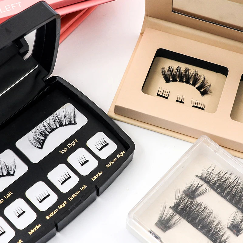 Magnetic Lashes No Glue No Eyeliner No Mascara Eyelashes Wholesale Private Label Customized Magnet Paper Box For Lash