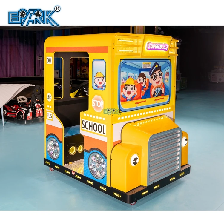 Super School Bus Theme Park Rides Arcade Game Machine Kids Coin Operated Amusement Games