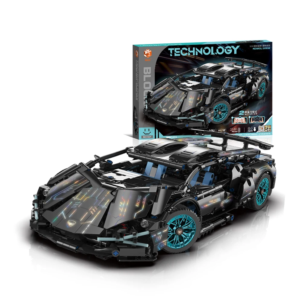 BLK-0124 new building blocks puzzle toy car 1 /14 technology and science education car toy set
