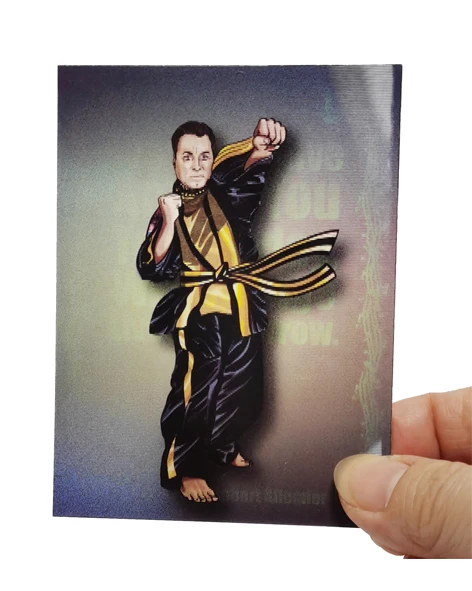 Small size lenticular animated business card for advertisement use