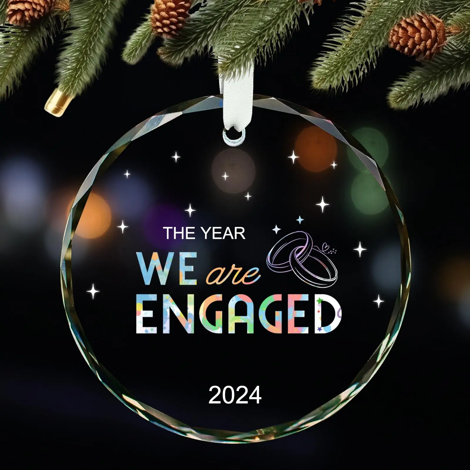 Etched Crystal Crafts blank Crystal Ornaments Carved Hanging personalized custom crystal glass ornament