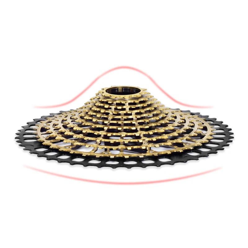 XTOS  Bicycle Cassette HG MTB 11-50T  Full steel 12Speed  gold Mountain Bike Freewheel