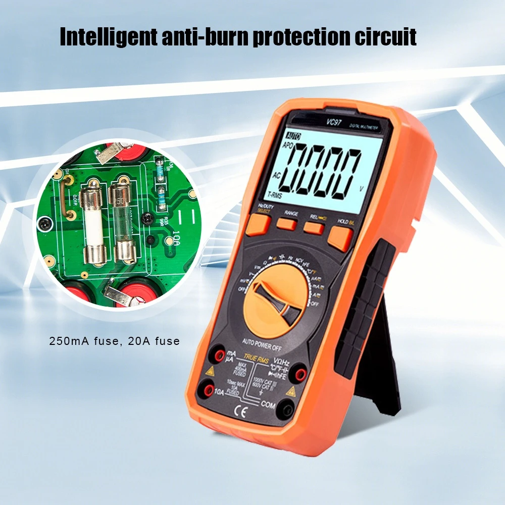 DECCA VC97 digital multimeter New Model Auto Range  AC DC Voltage Current With Temperature Measurement Tester multimeters