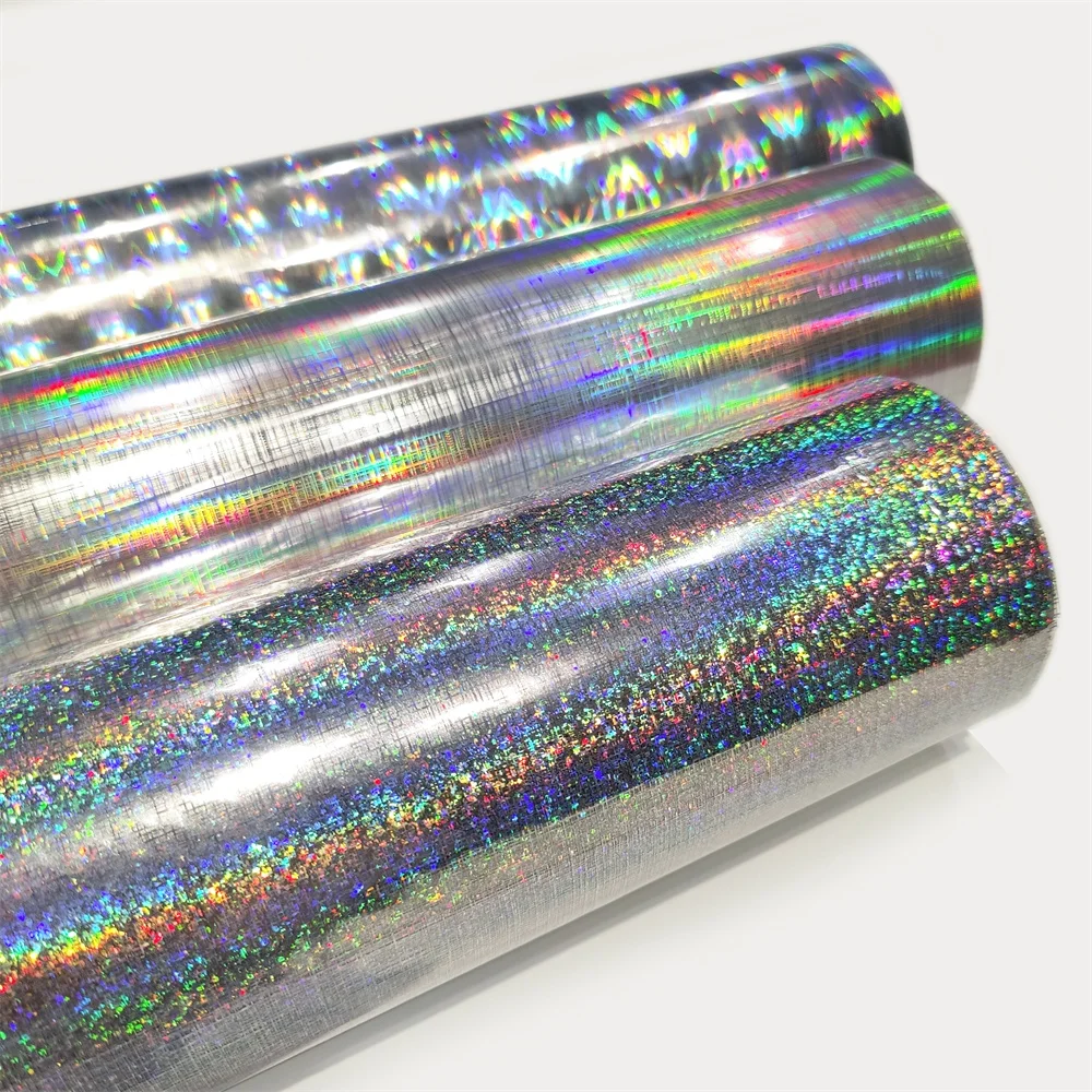 New Arrival Heat Resistant PET Metallic Silver Leather Hologram Hot Stamping Foil