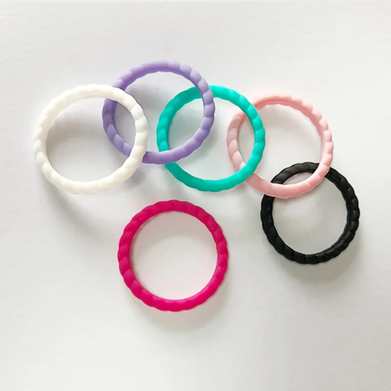 Medical Grade Logo Custom Silicone Rubber Finger Wedding Rings For Women