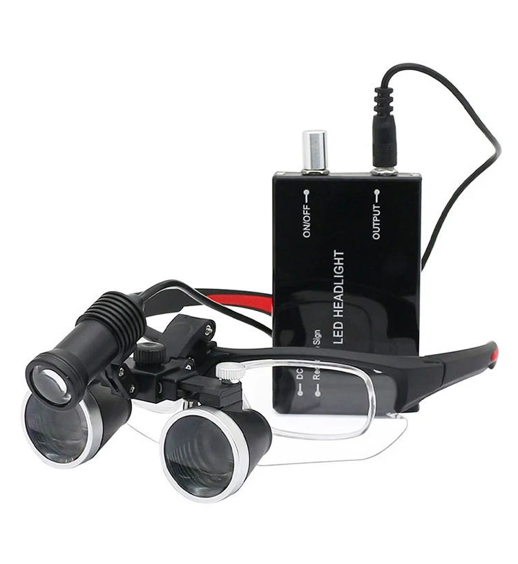 5W LED Headlight Dental Loupes 2.5X/3.5X Headband Binocular Magnifier