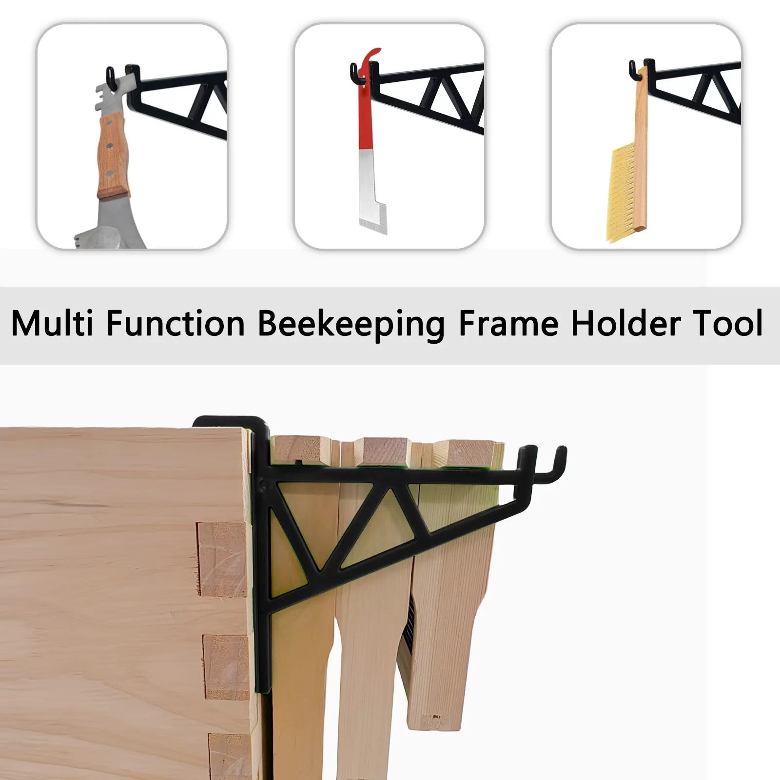 CHINABEES NewPlastic Beehive Frame Perch Holder Beekeeping Perch Stand Support Bracket Rack Bee Hive Perch Side Mount T
