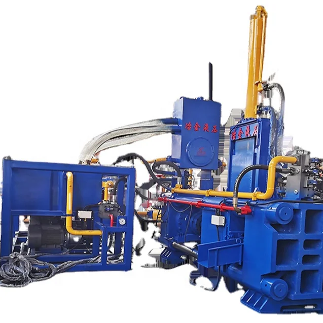 automatic horizontal high pressure hydraulic briquetting press machine for cast iron steel shaving chips